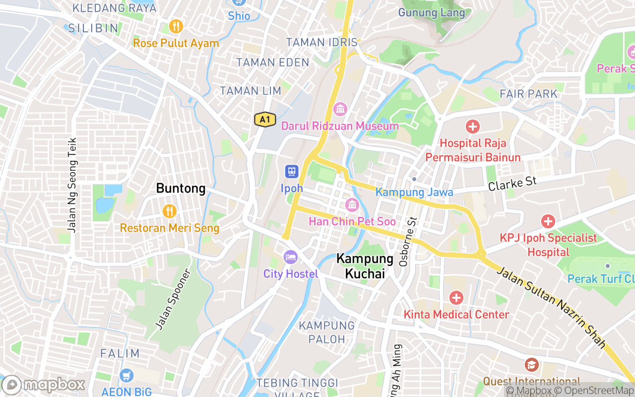 Map showing the location of Birch Memorial Clock Tower