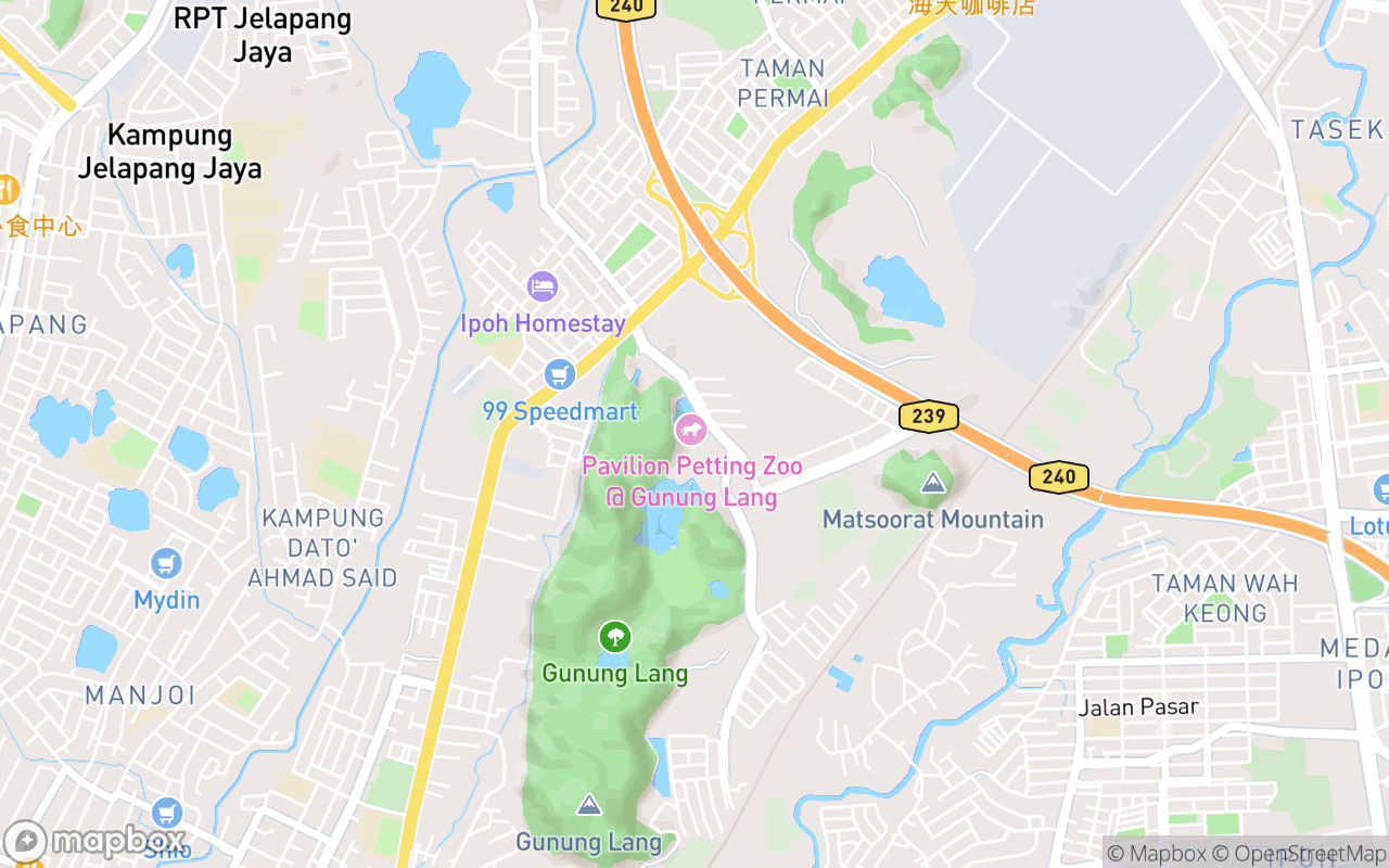 Map showing the location of Pavilion Petting Zoo