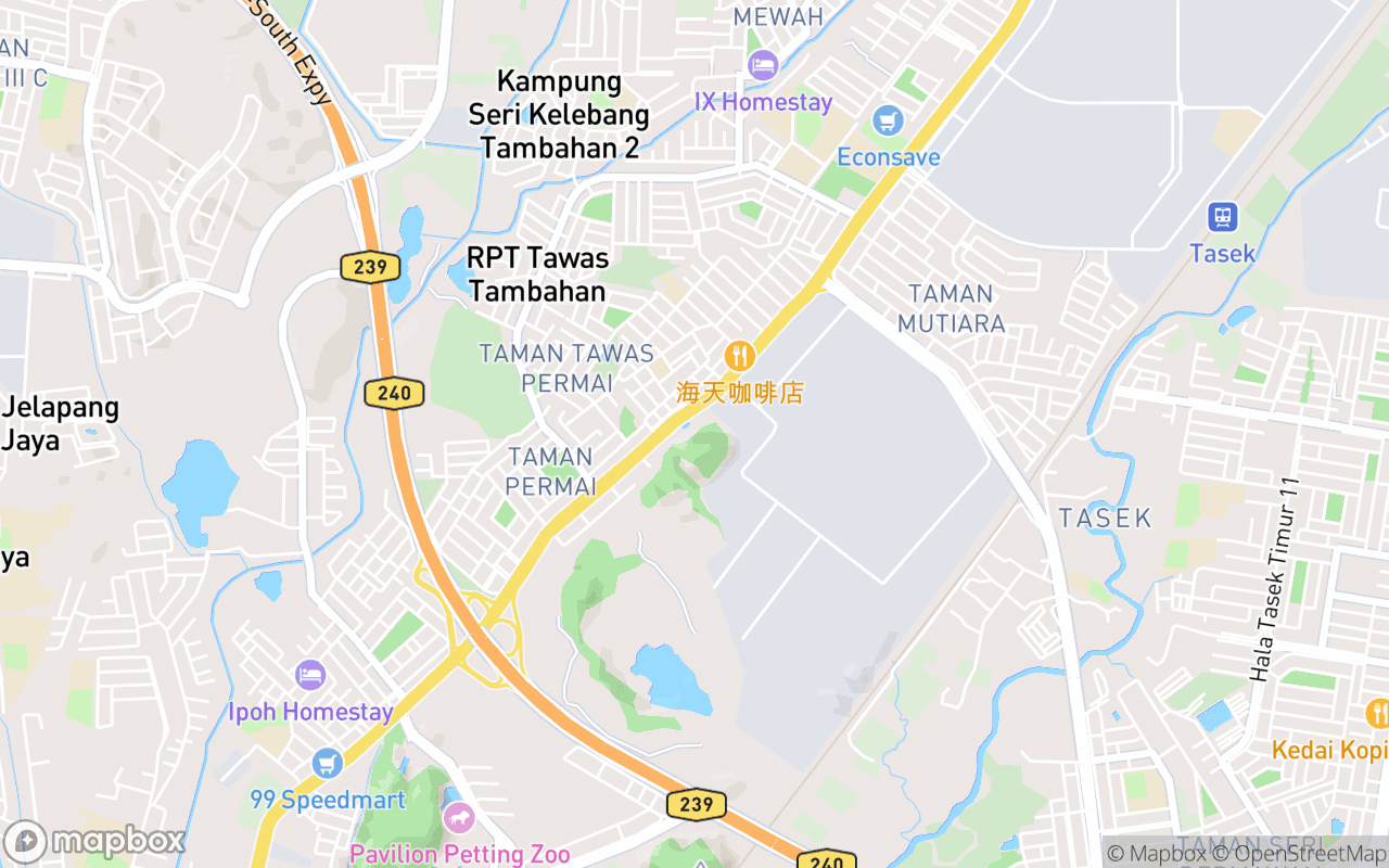 Map showing the location of Perak Cave Temple