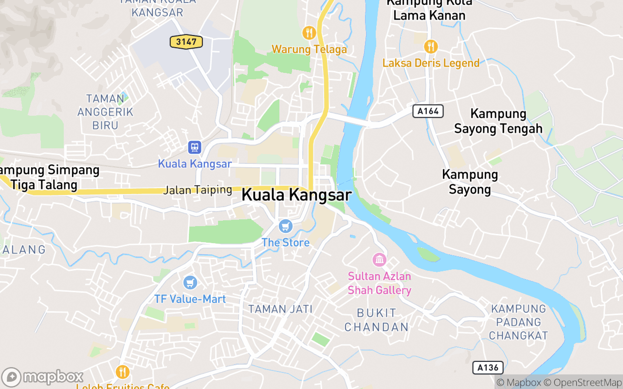 Map showing the location of Royal Town of Kuala Kangsar