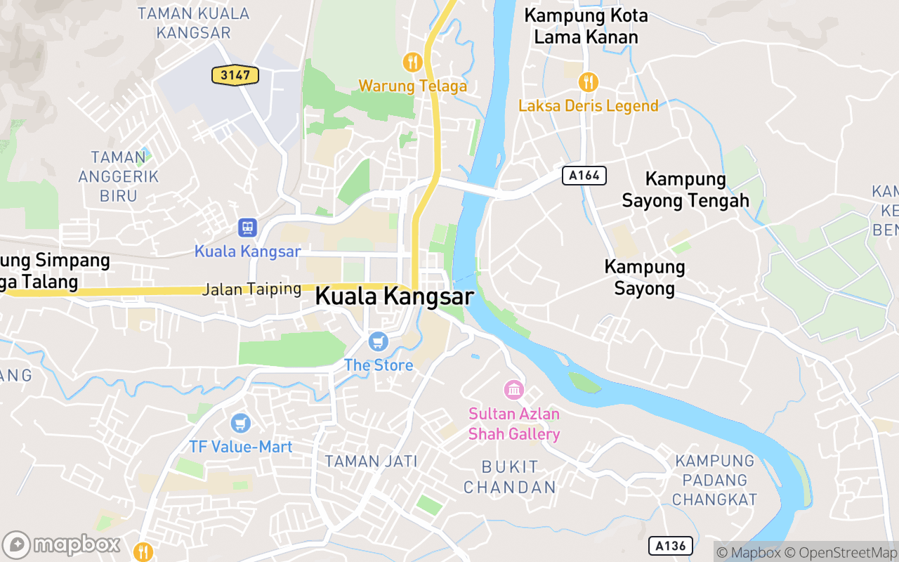 Map showing the location of Jeti Dataran Sungai Perak Indah