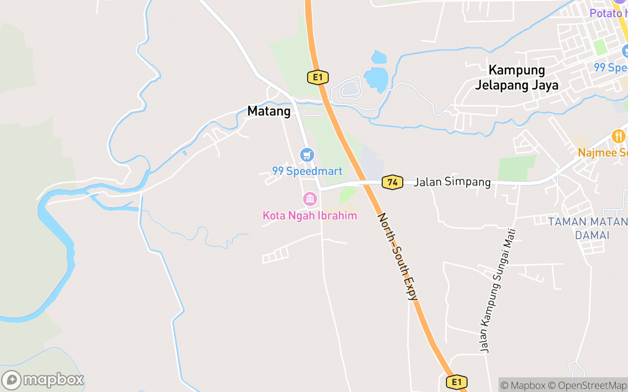 Map showing the location of Muzium Matang