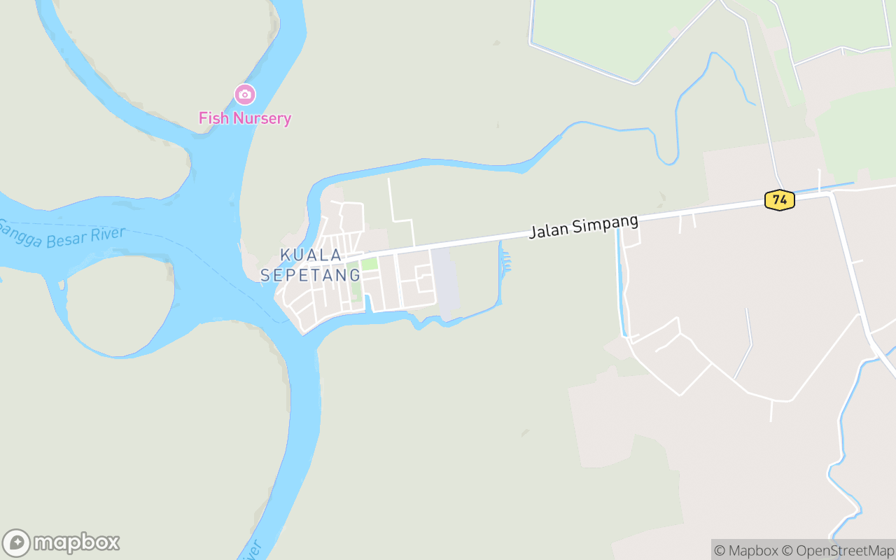 Map showing the location of Charcoal Kilns Kuala Sepetang