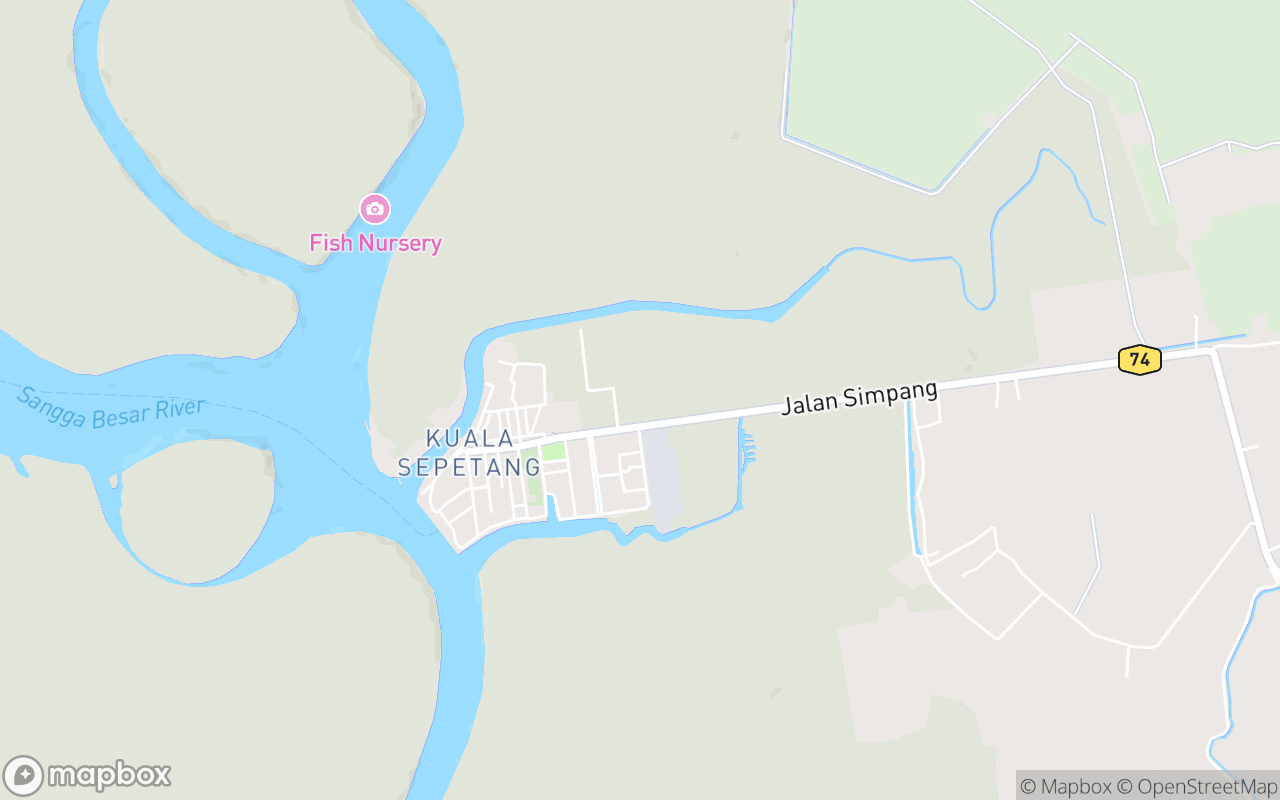 Map showing the location of  Matang Mangrove Forest Reserve