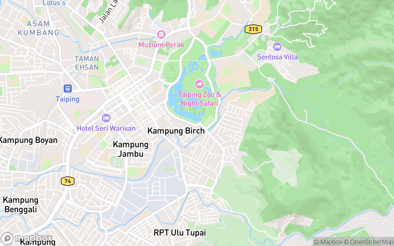 Map showing the location of Raintree Walk
