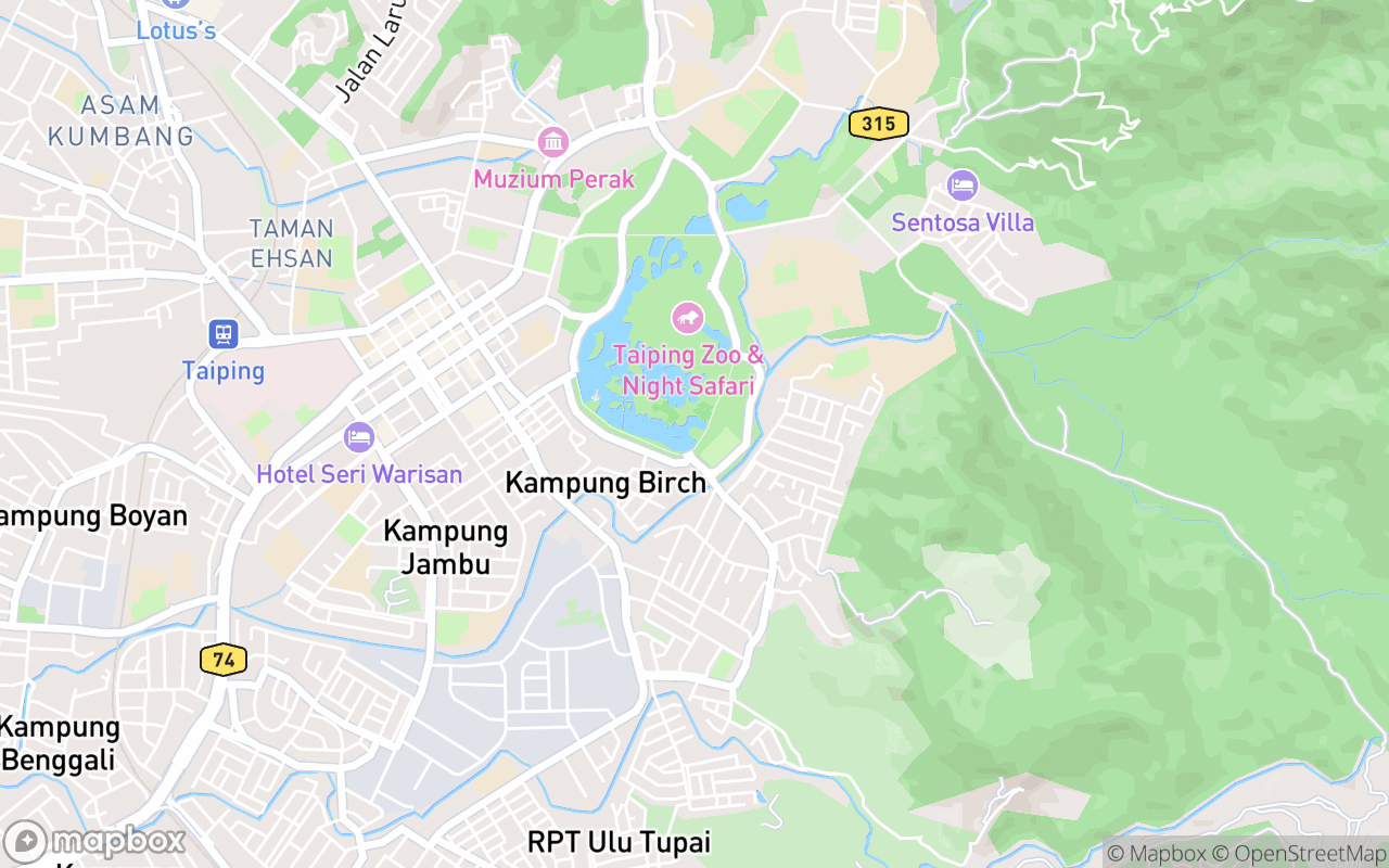 Map showing the location of The Rock Garden