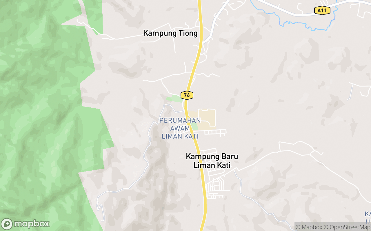 Map showing the location of Bukit Liman Hiking Track