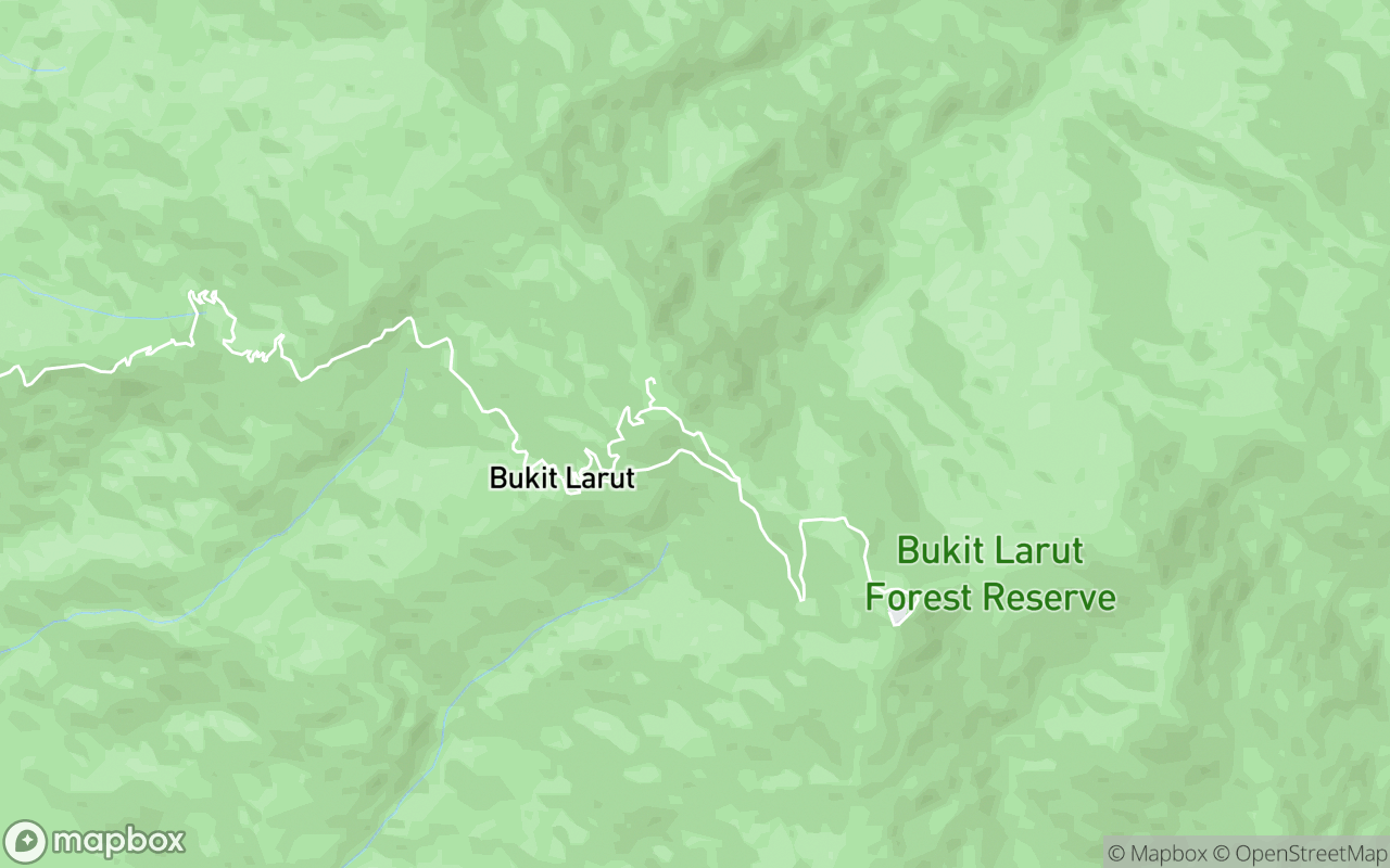 Map showing the location of Bukit Larut (Maxwell Hill)