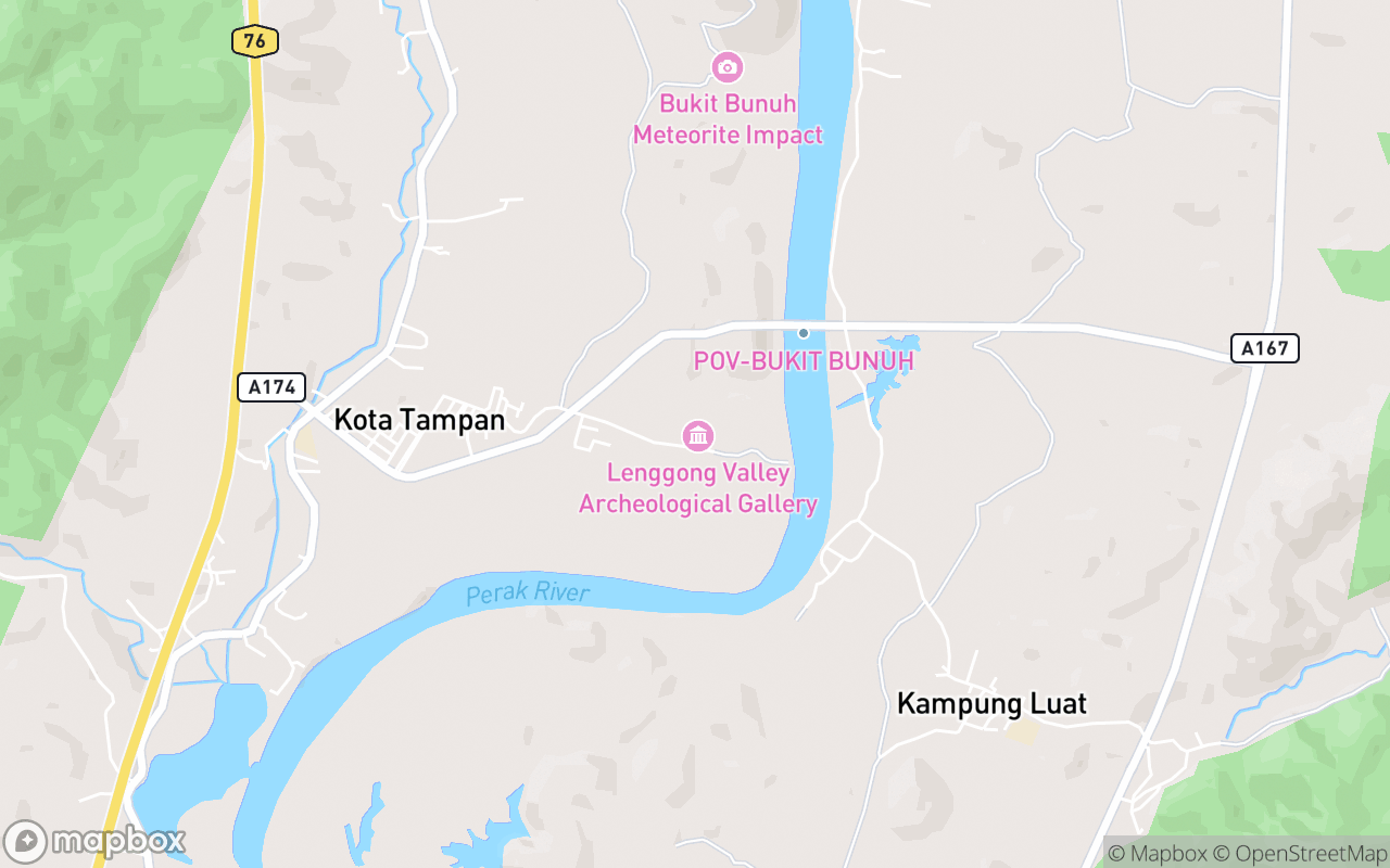 Map showing the location of Galeri Arkeologi Lembah Lenggong
