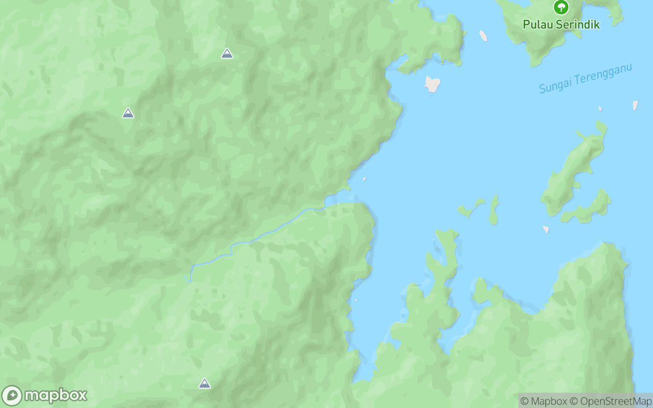Map showing the location of Airterjun Saok Waterfall