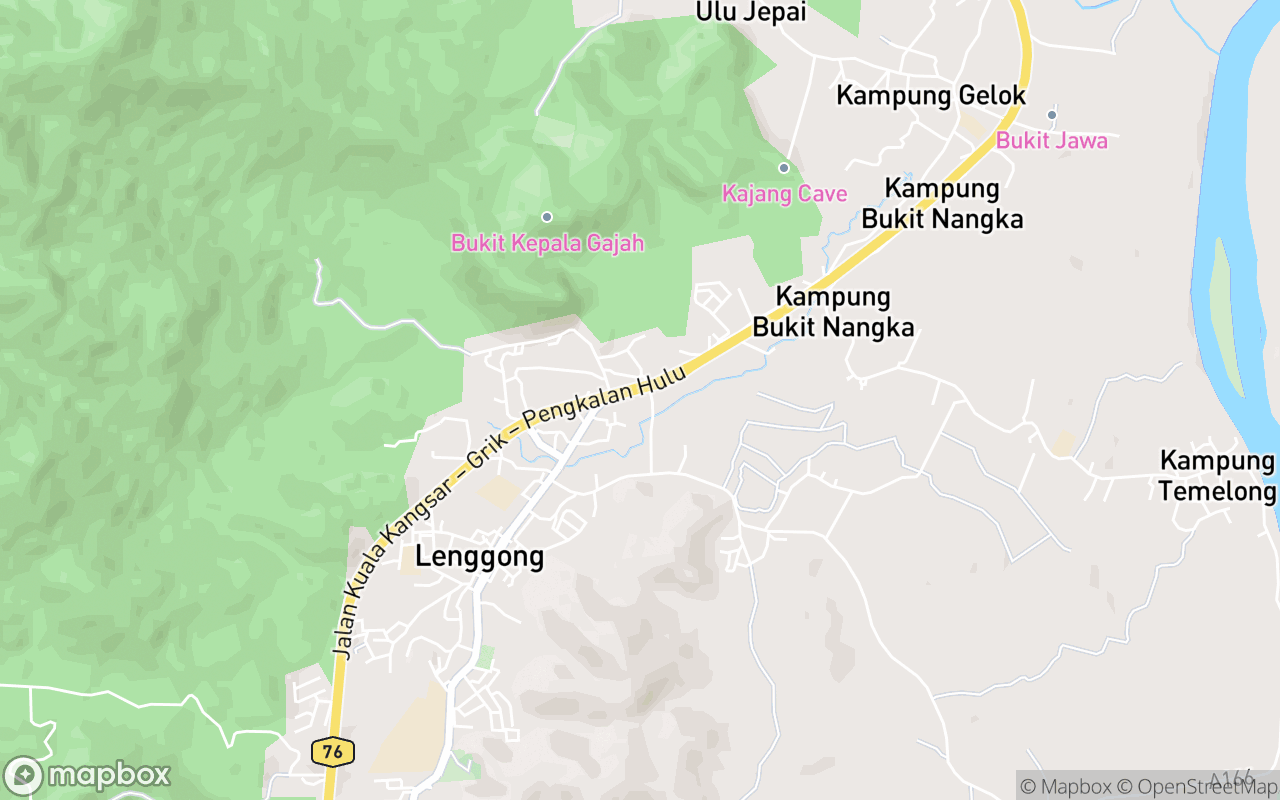 Map showing the location of Dataran Lenggong