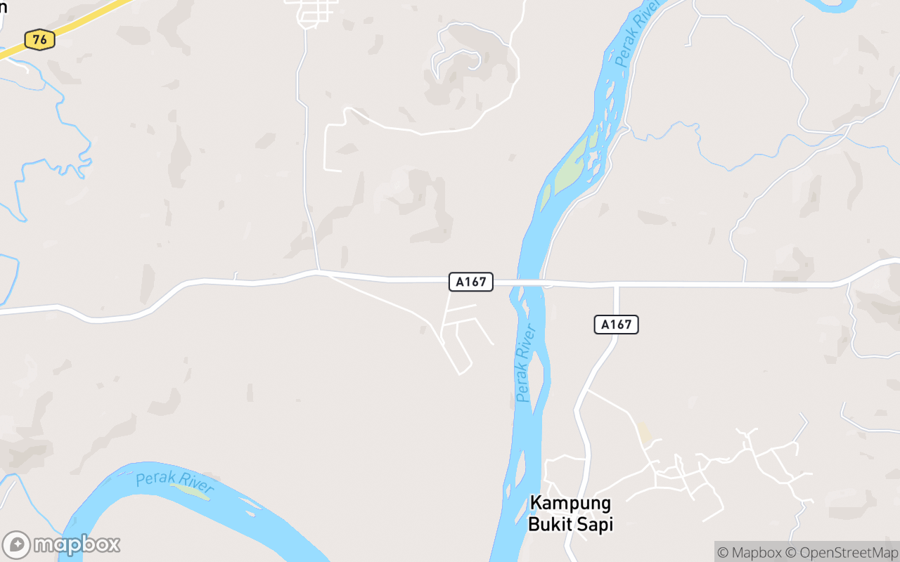 Map showing the location of Debu Volkanik Toba Bukit Sapi Lenggong Perak