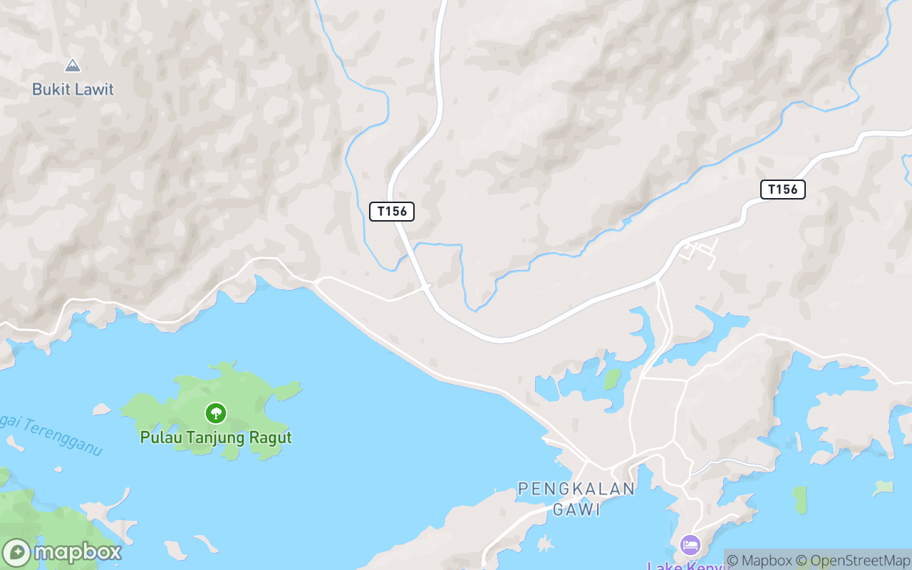 Map showing the location of Kenyir Elephant Conservation Village