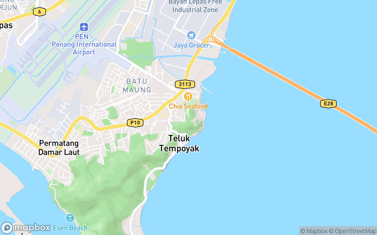 Map showing the location of Penang War Museum