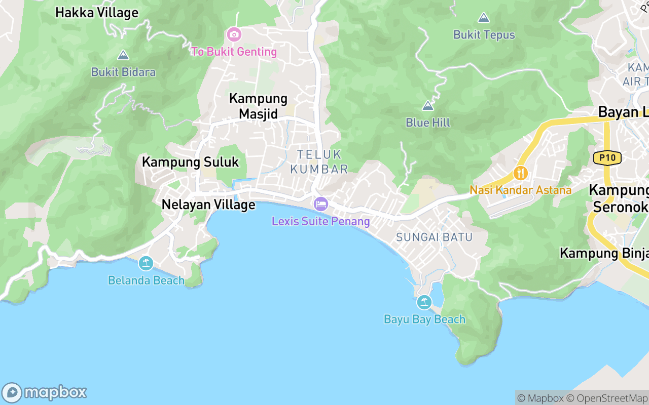 Map showing the location of Lexis Suites Penang