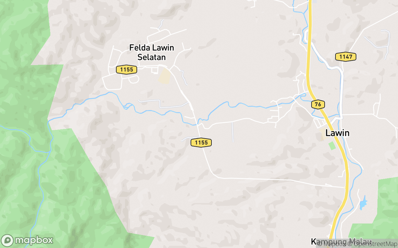 Map showing the location of Lata Sungai Ulu Lawin