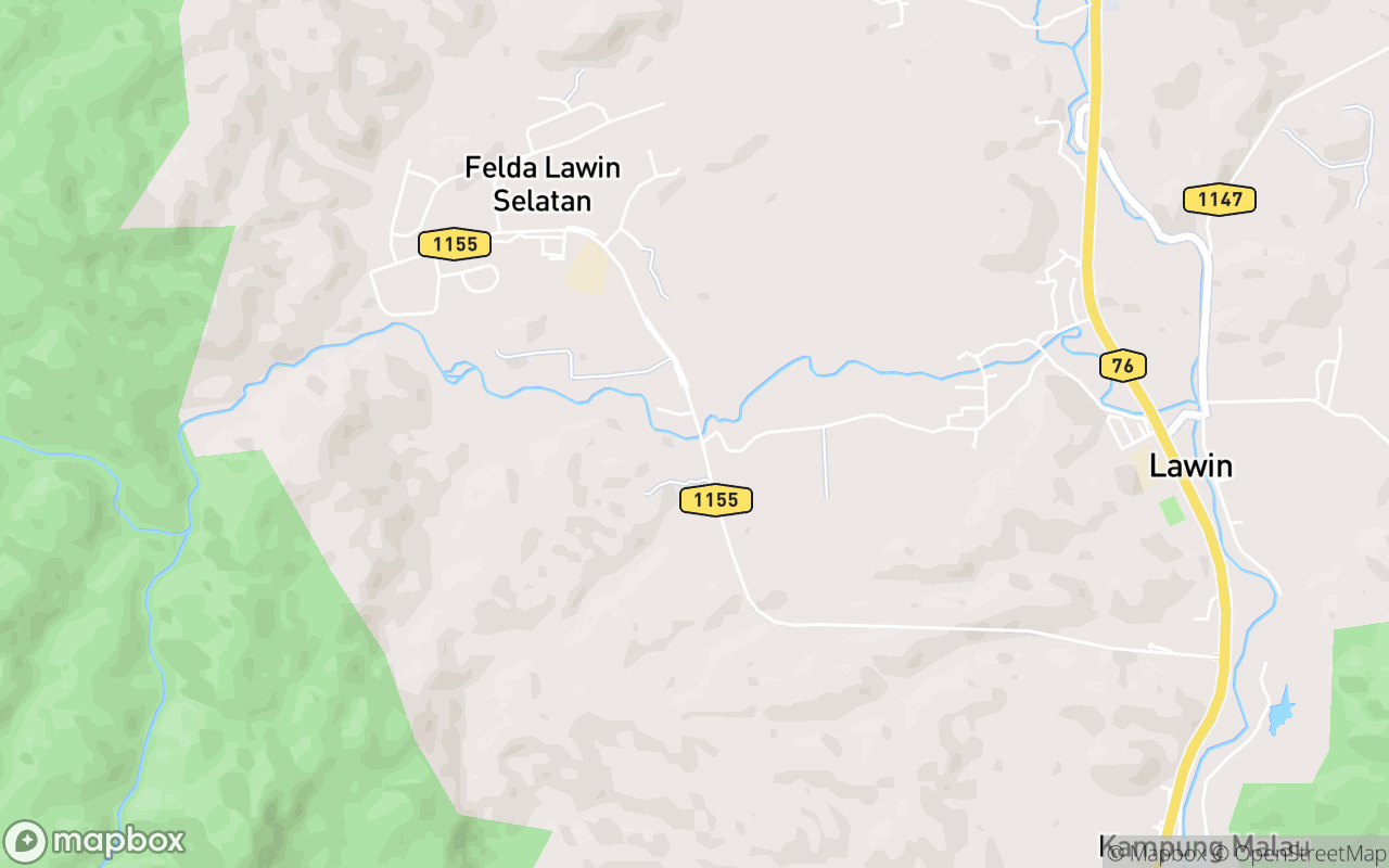 Map showing the location of Lata Felda Lawin Selatan
