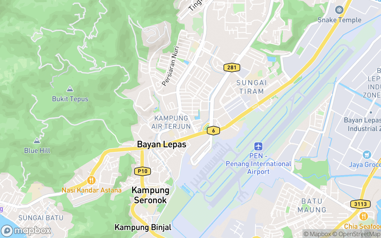 Map showing the location of Pasar Malam Jalan Mahkamah