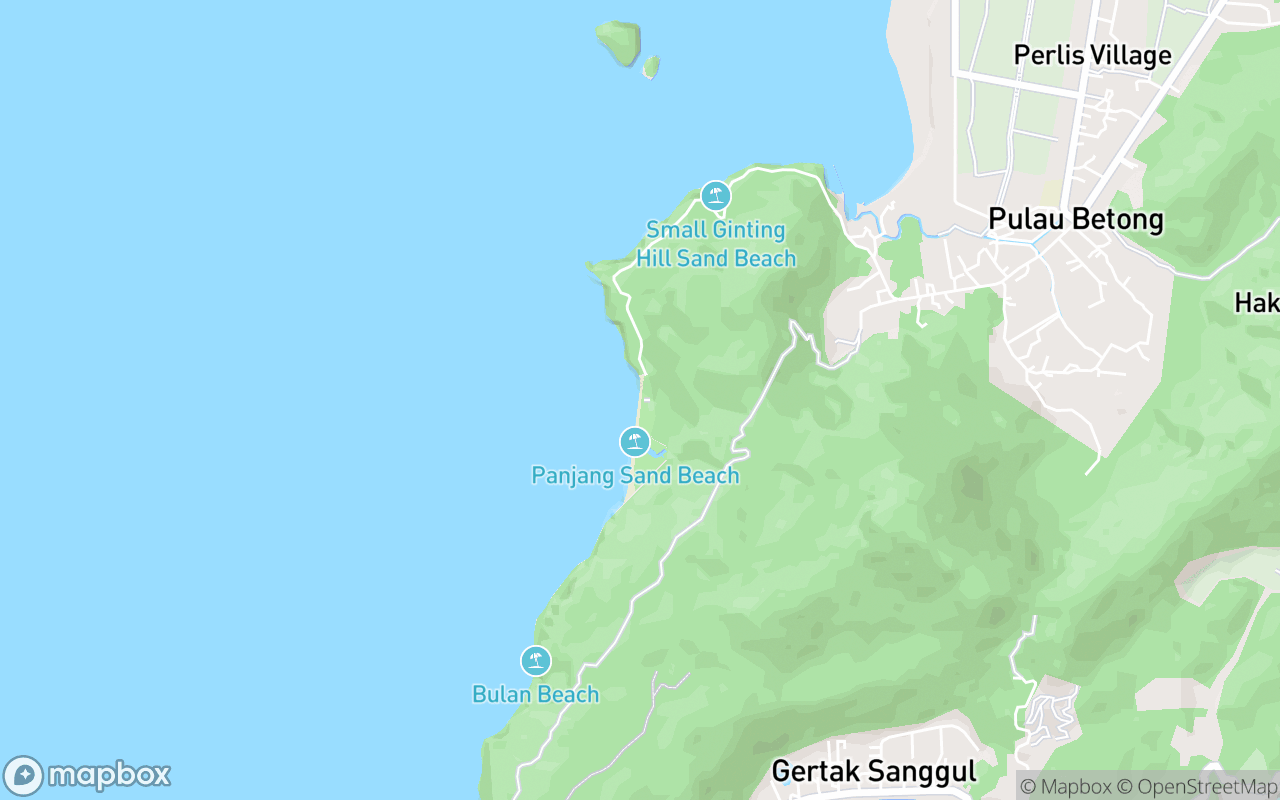 Map showing the location of Pantai Pasir Panjang