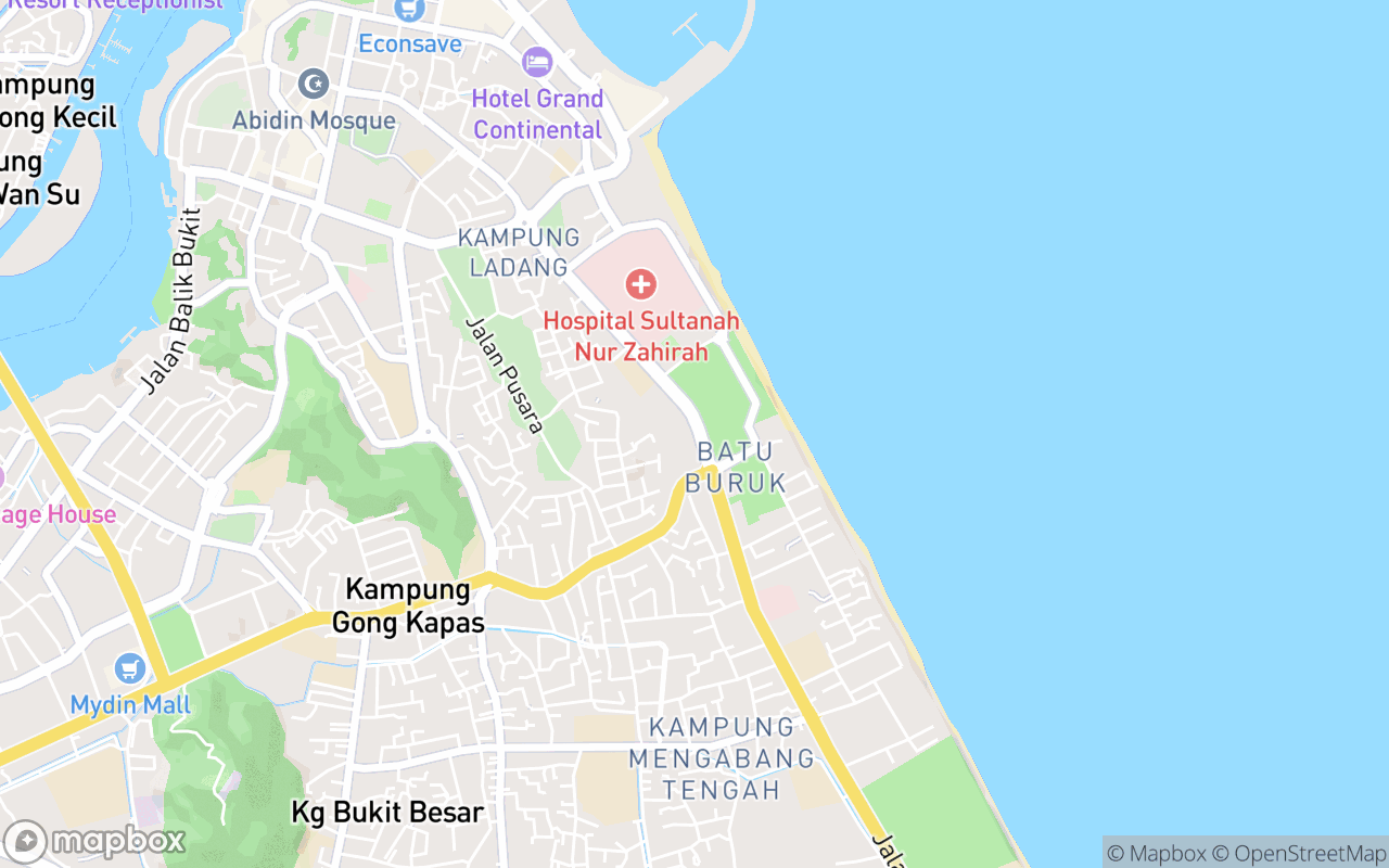 Map showing the location of Istana Nur Nadhirah