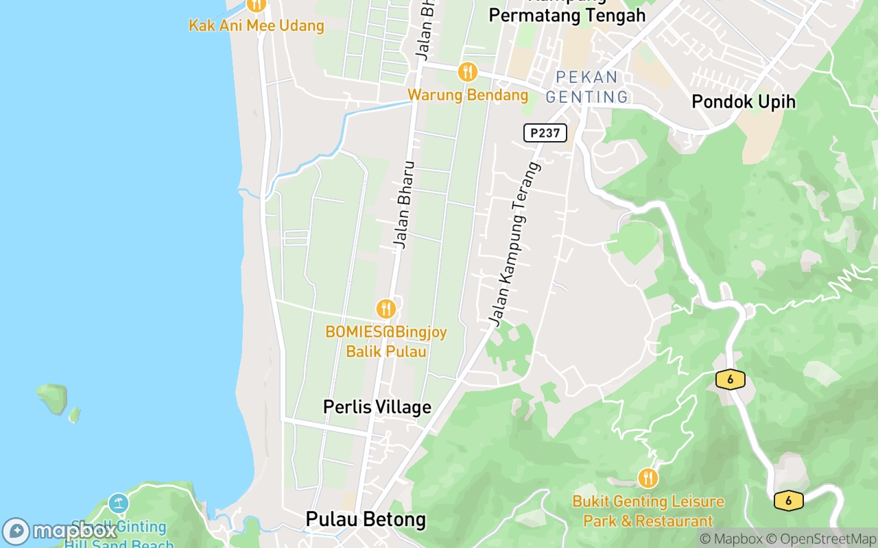Map showing the location of Balik Pulau Paddy Field