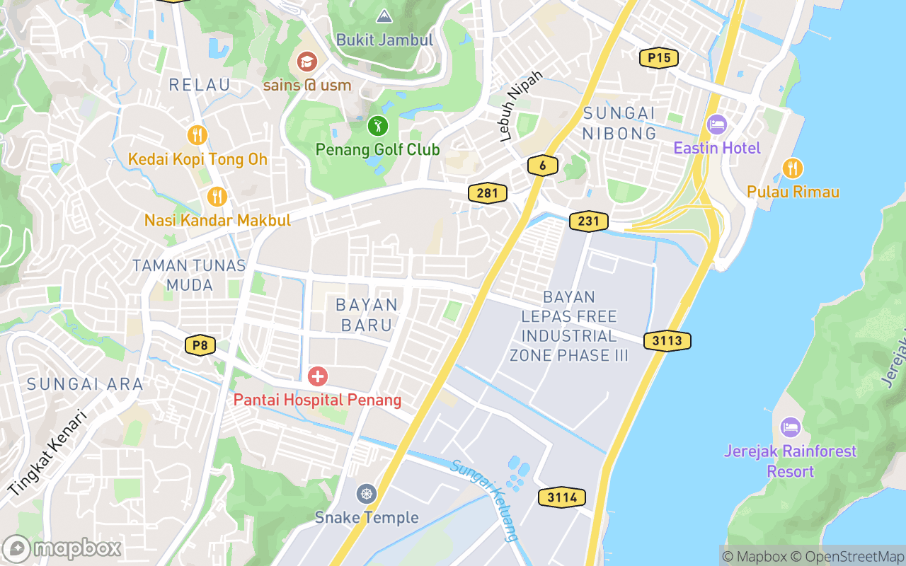 Map showing the location of Nasi Kandar Deen Mutiara (Bayan Baru) 