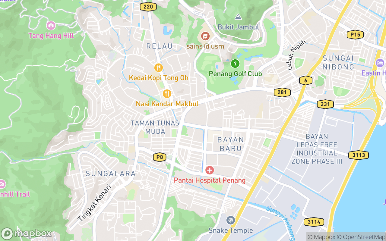 Map showing the location of Setia SPICE Aquatic Centre