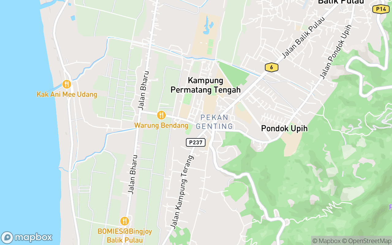 Map showing the location of Mak Ngah Gulai Warisan