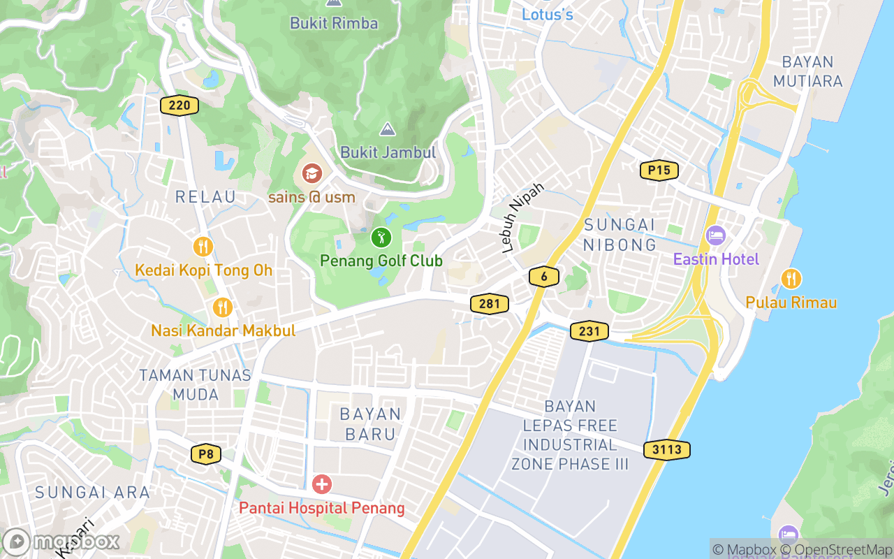 Map showing the location of Radzidah Hokkien Mee