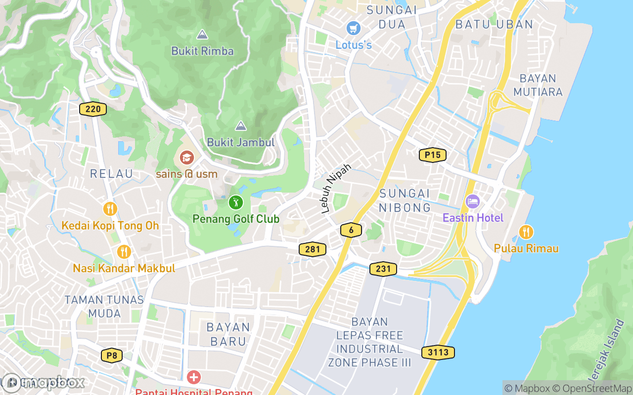 Map showing the location of Original Penang Kayu Nasi Kandar