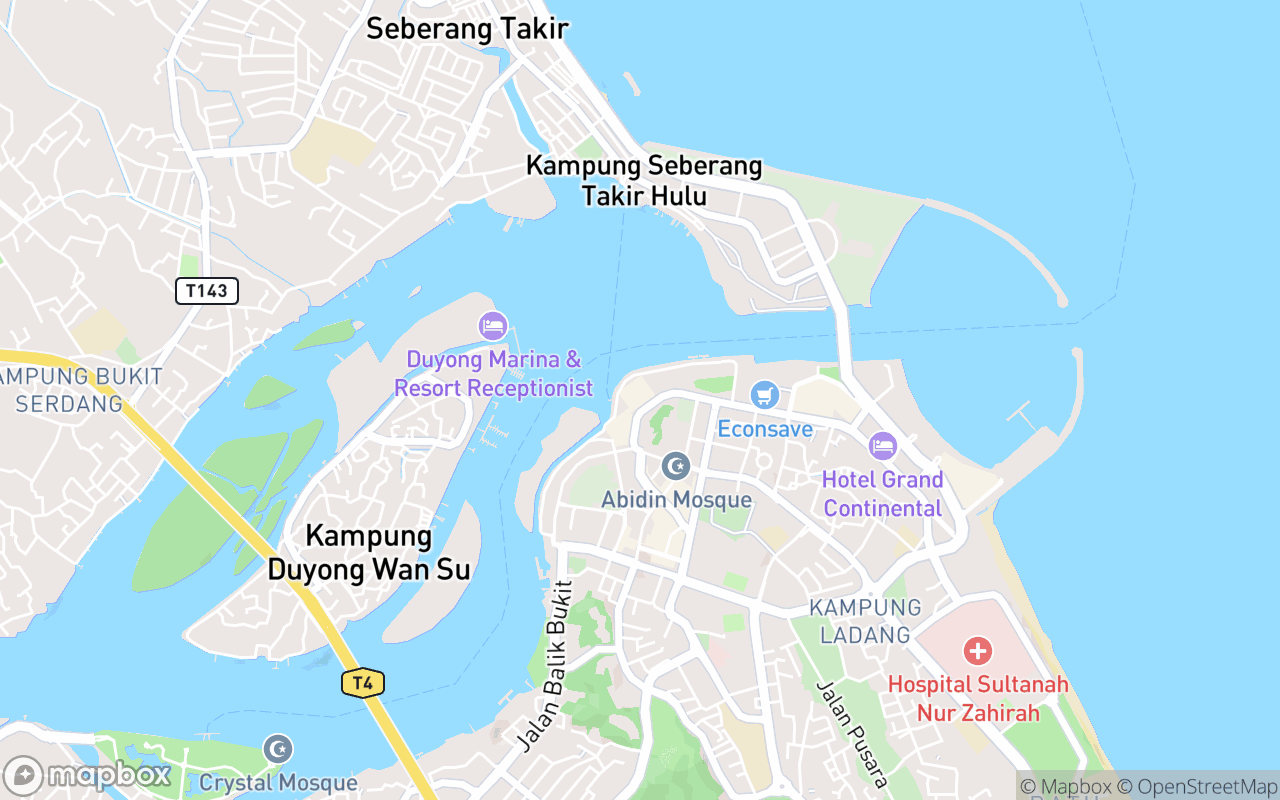 Map showing the location of Pasar Payang