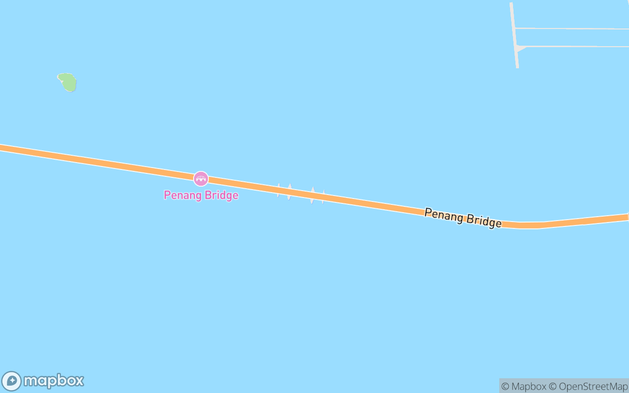 Map showing the location of Penang Bridge
