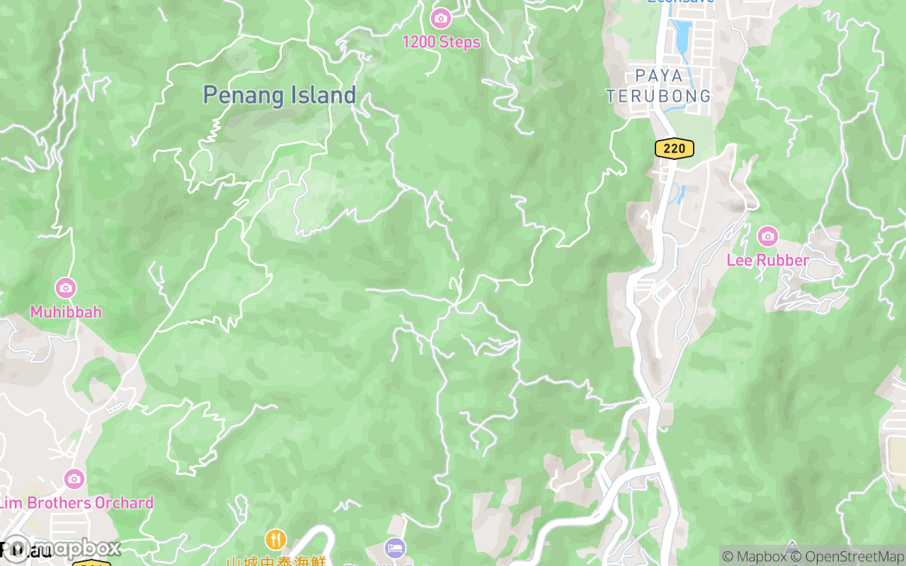 Map showing the location of Fortress Hill Penang