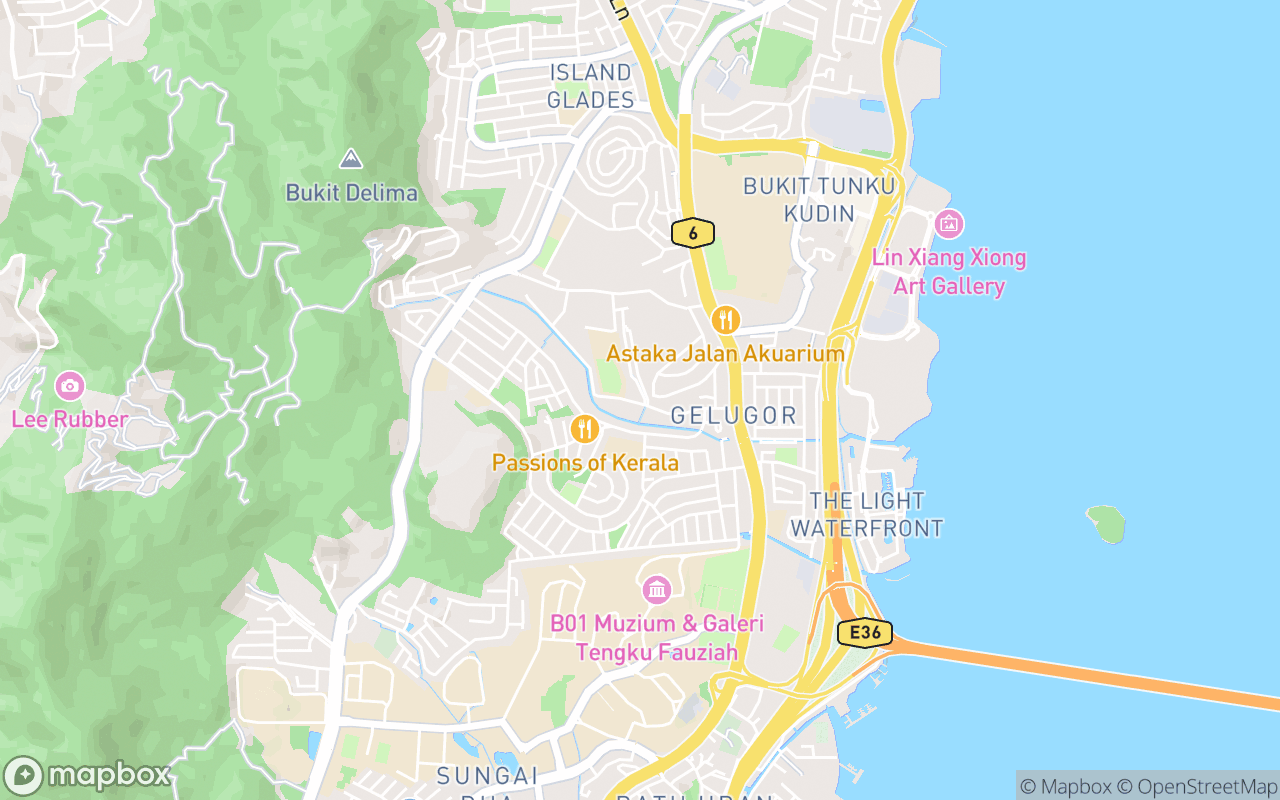 Map showing the location of Astaka Taman Tun Sardon
