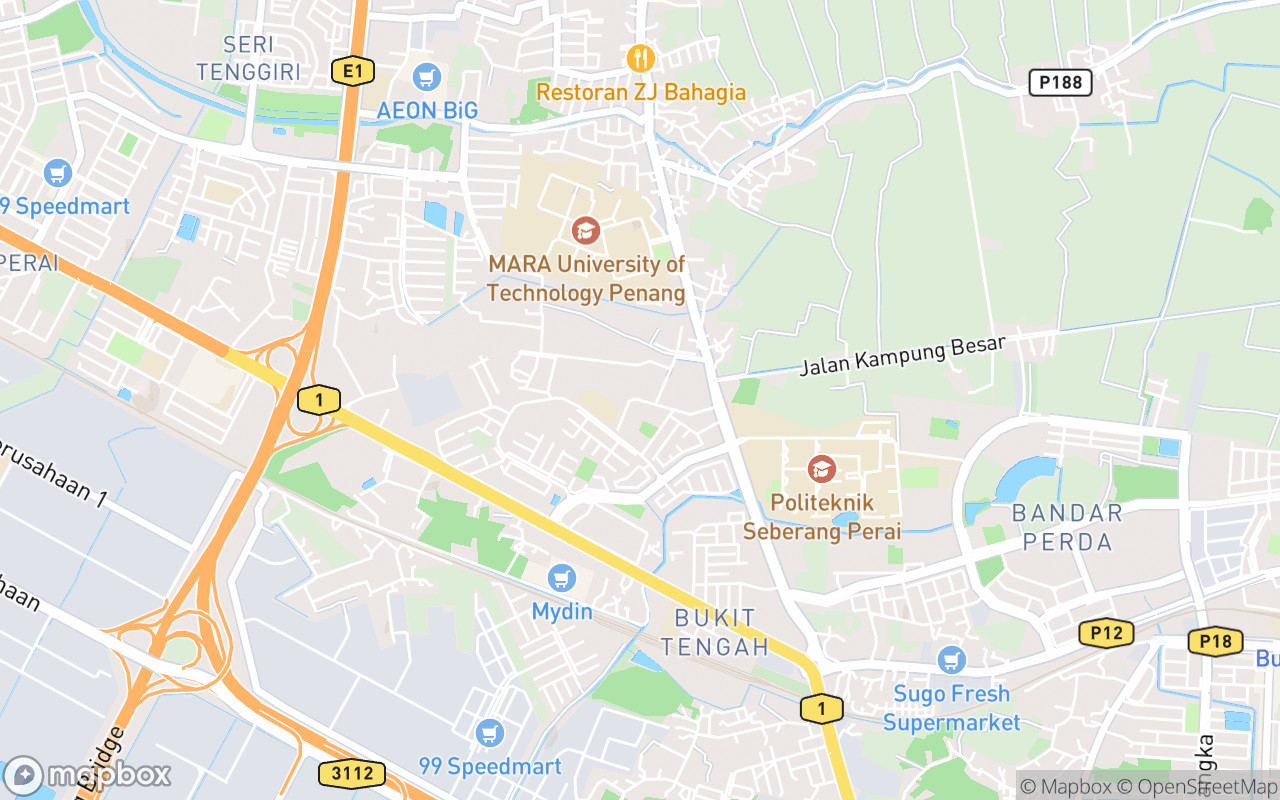 Map showing the location of Pasar Malam Jalan Pauh Indah 1