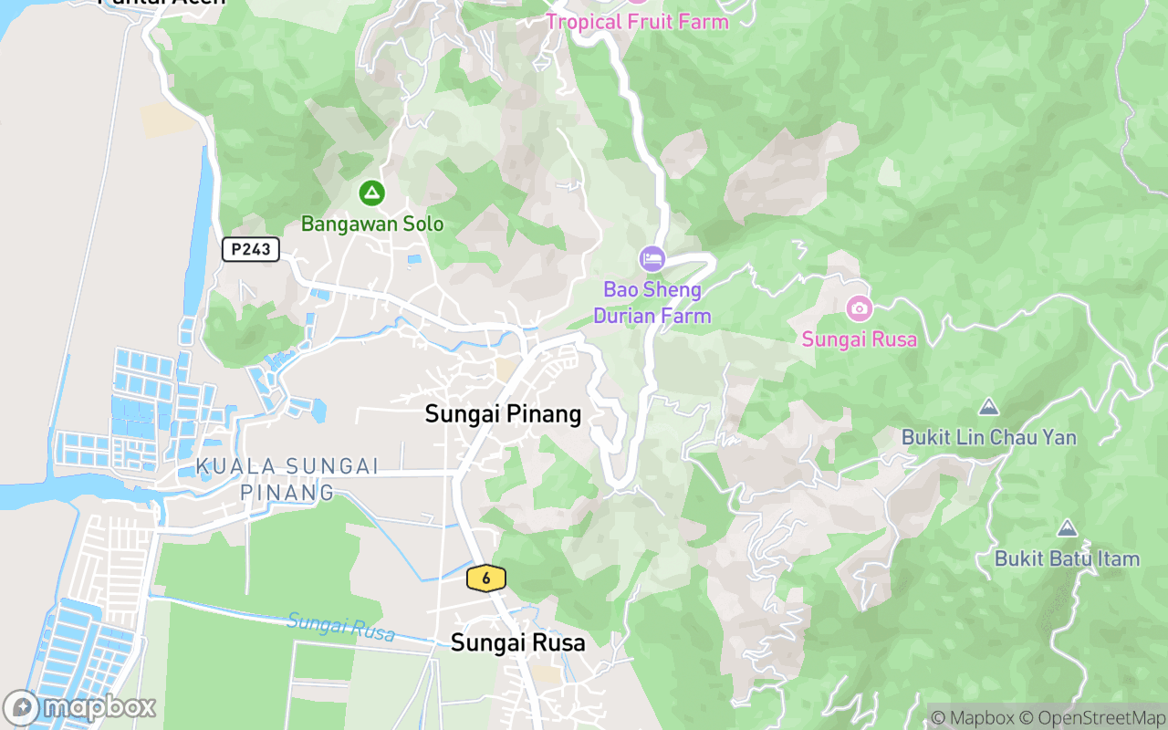 Map showing the location of Kilang Buah Pala Ghee Hup (Nutmeg Factory)