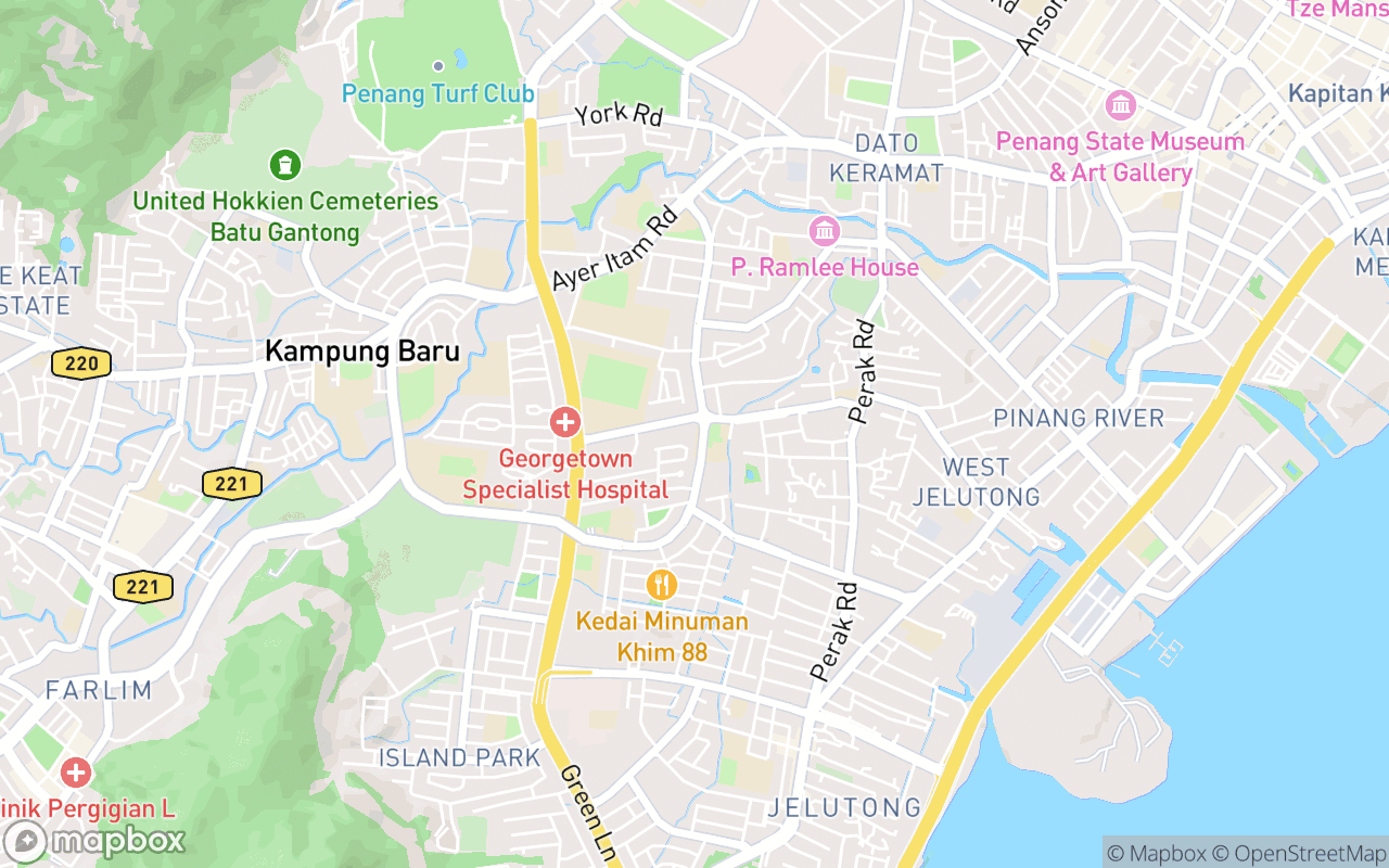 Map showing the location of The Garden Banana Leaf