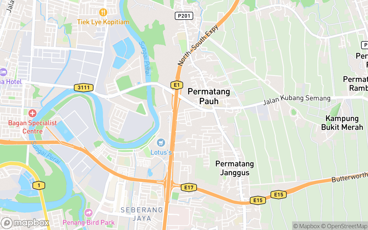 Map showing the location of Ampang Jajar Night Market