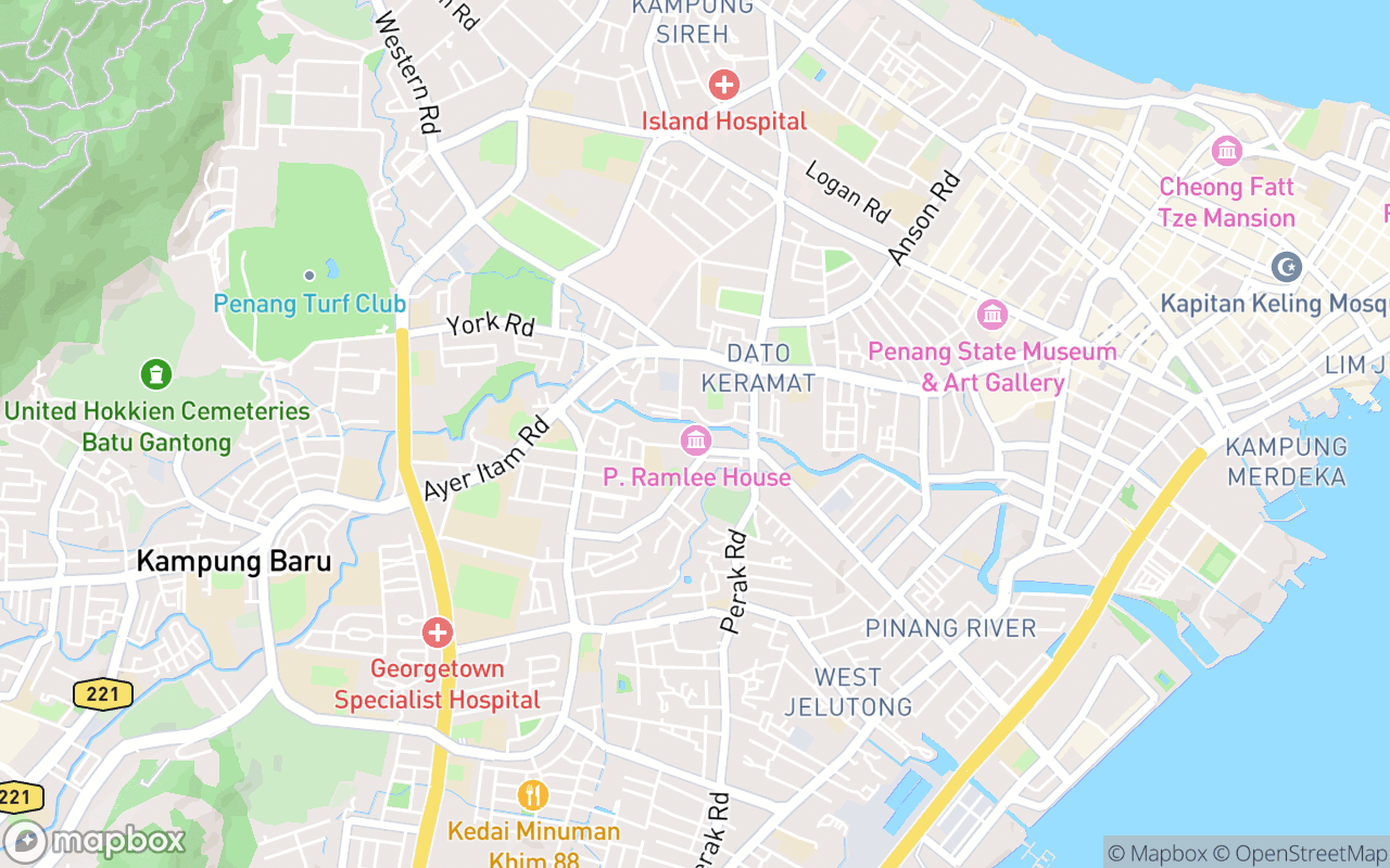 Map showing the location of P. Ramlee House
