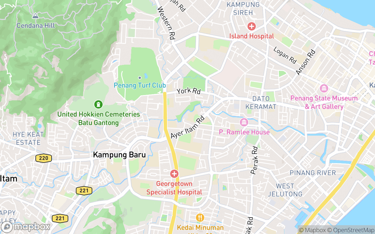 Map showing the location of Suffolk House Restaurant