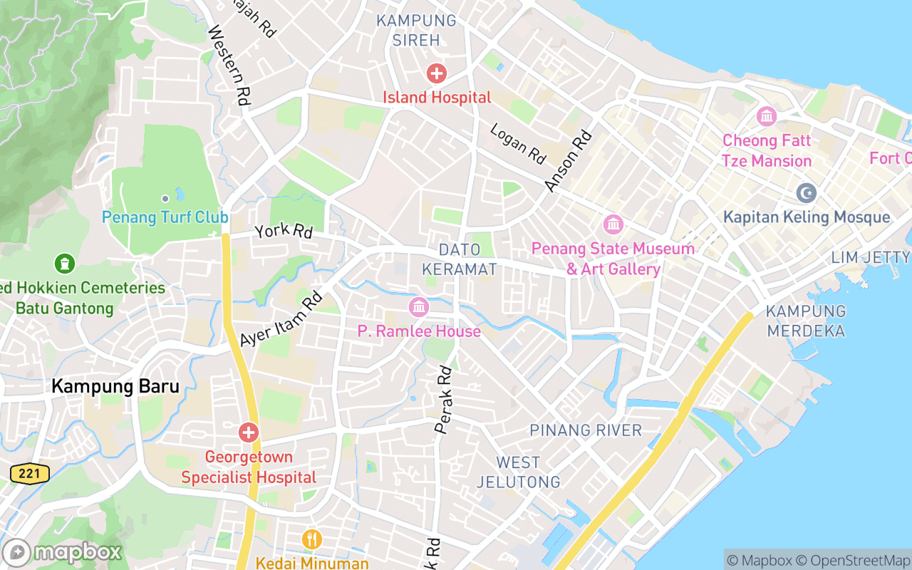 Map showing the location of Apom Balik Astaka Stadium