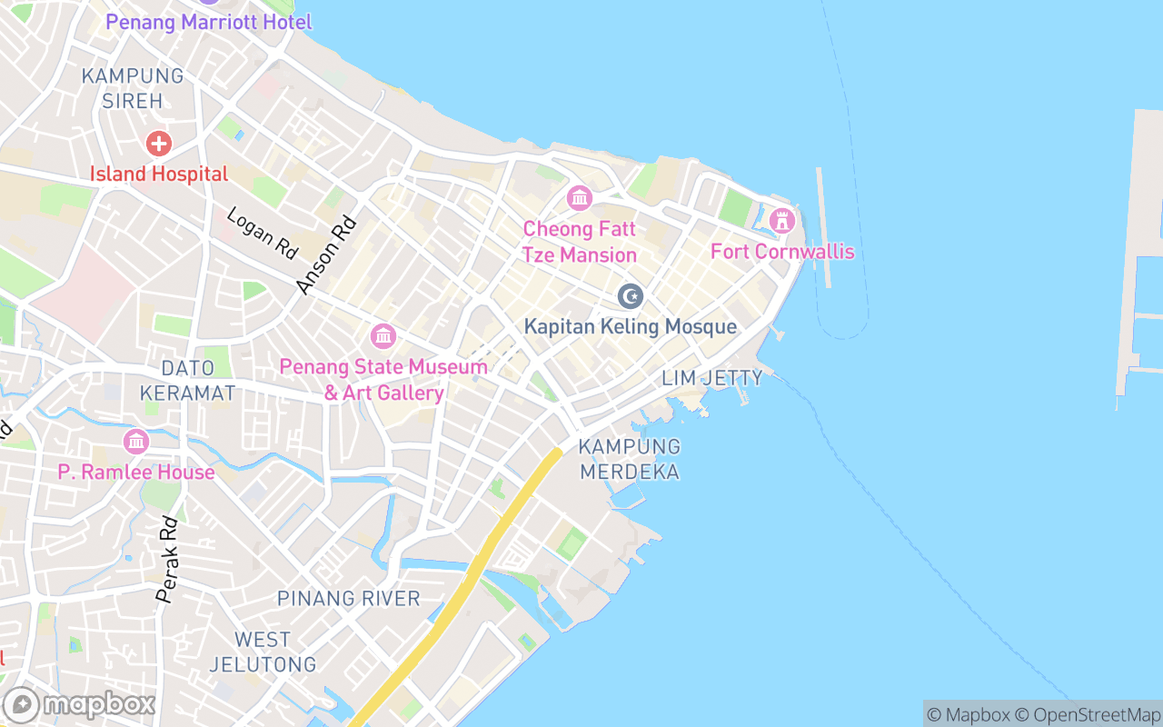 Map showing the location of Ghost Museum