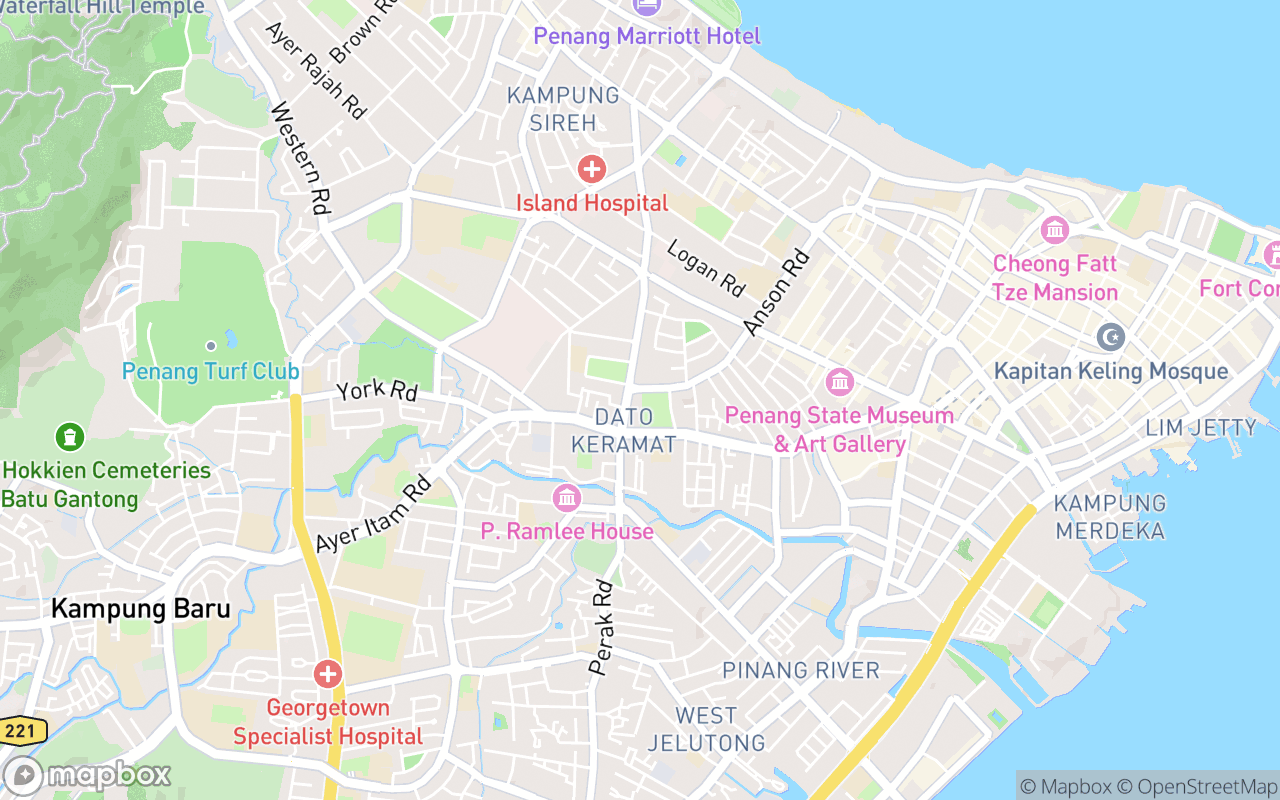 Map showing the location of Medan Selera Padang Brown