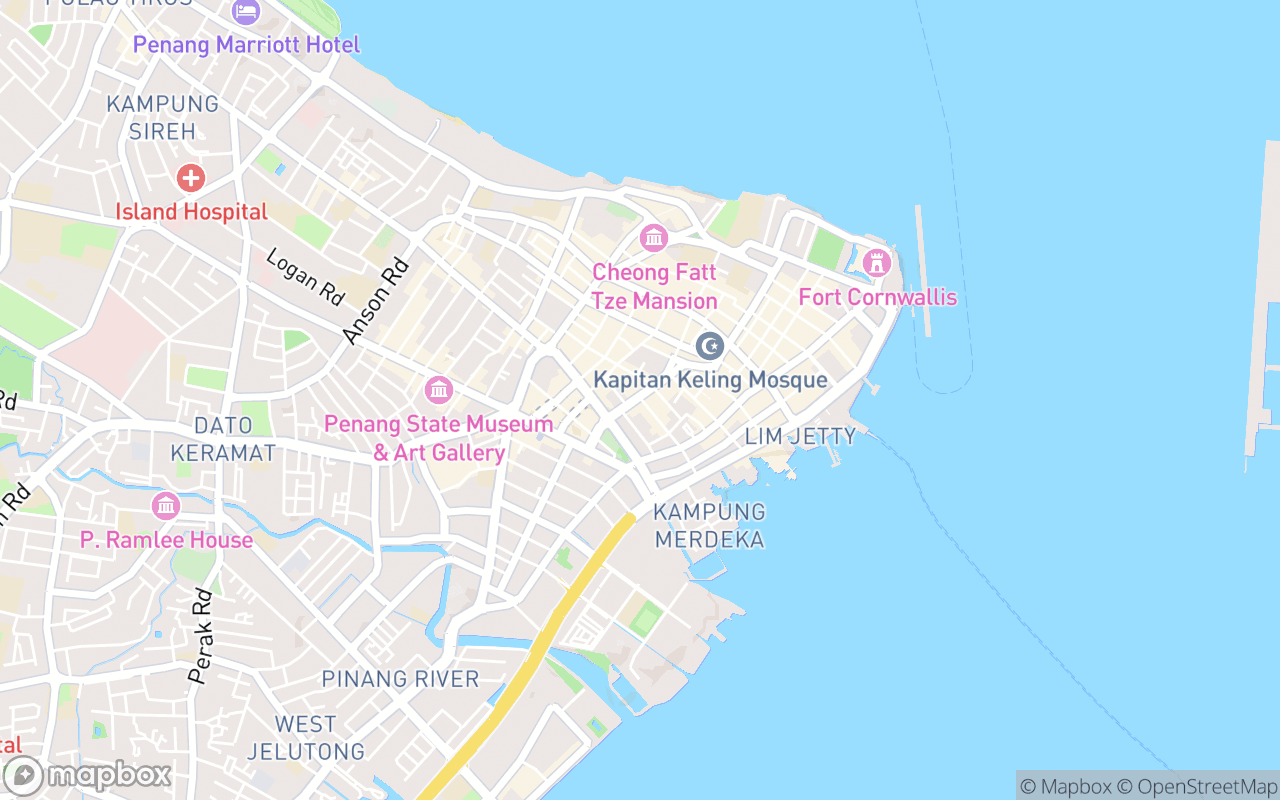 Map showing the location of Tiger Char Koay Teow