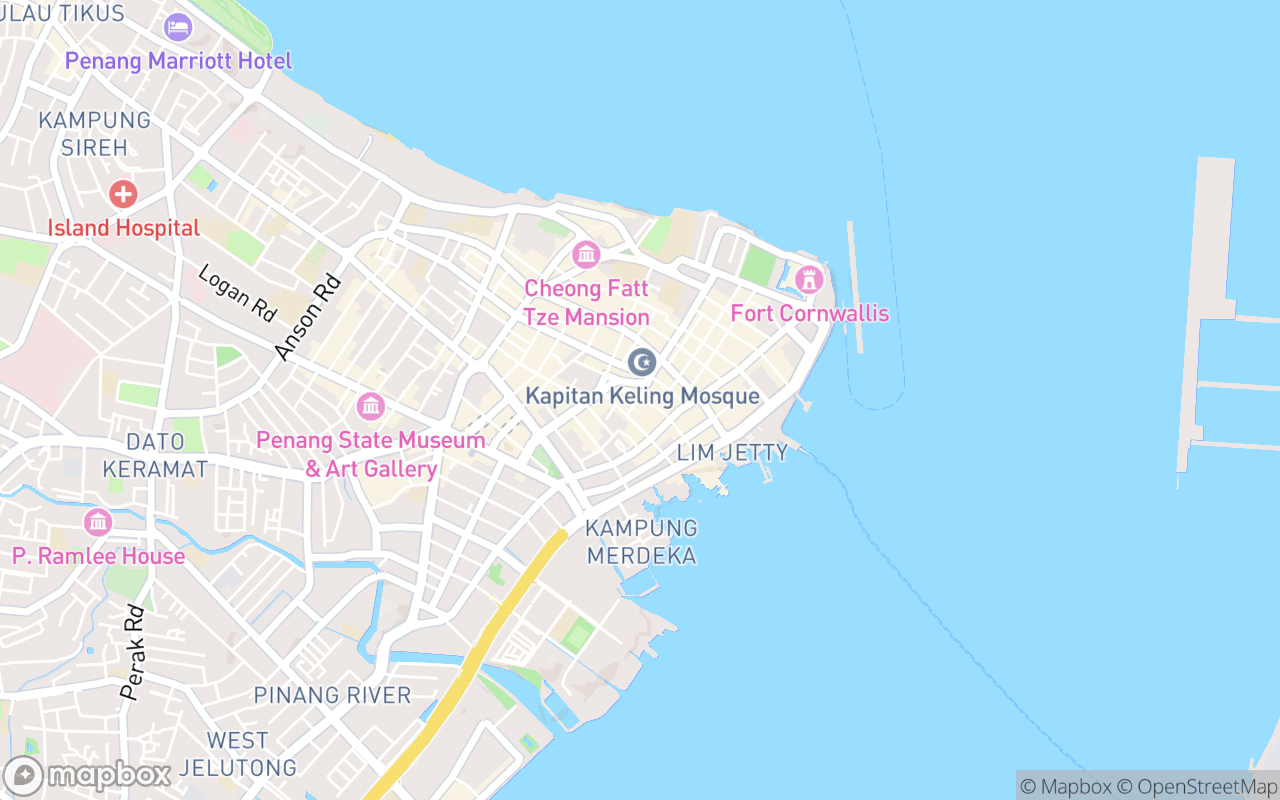 Map showing the location of Leong San Tong Khoo Kongsi