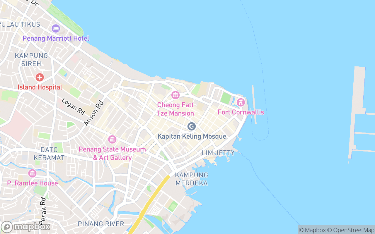 Map showing the location of The Mugshot Cafe
