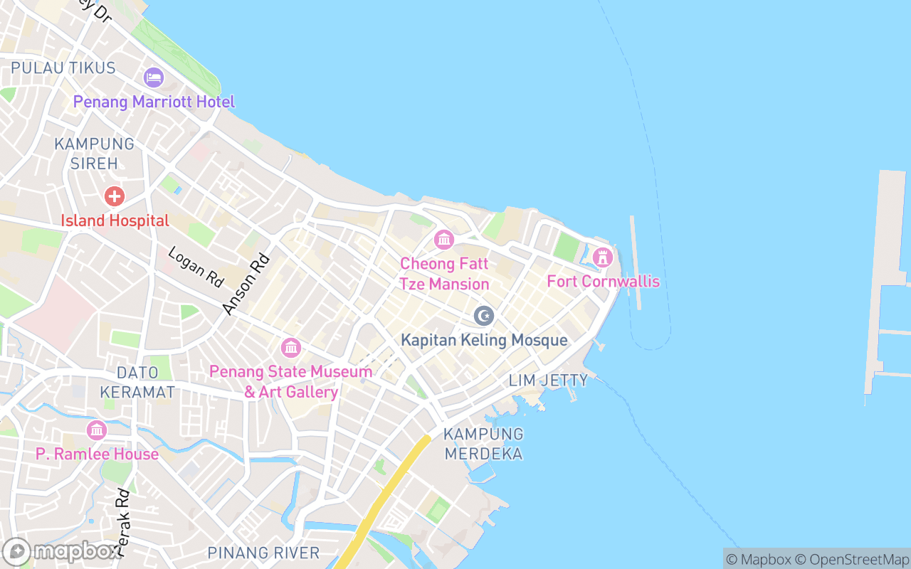Map showing the location of Goh Thew Chik Hainan Chicken Rice