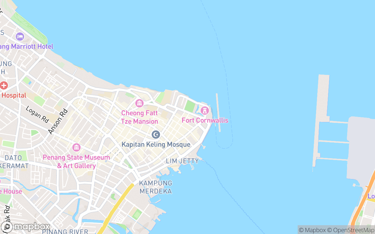 Map showing the location of Nasi Kandar Merlin