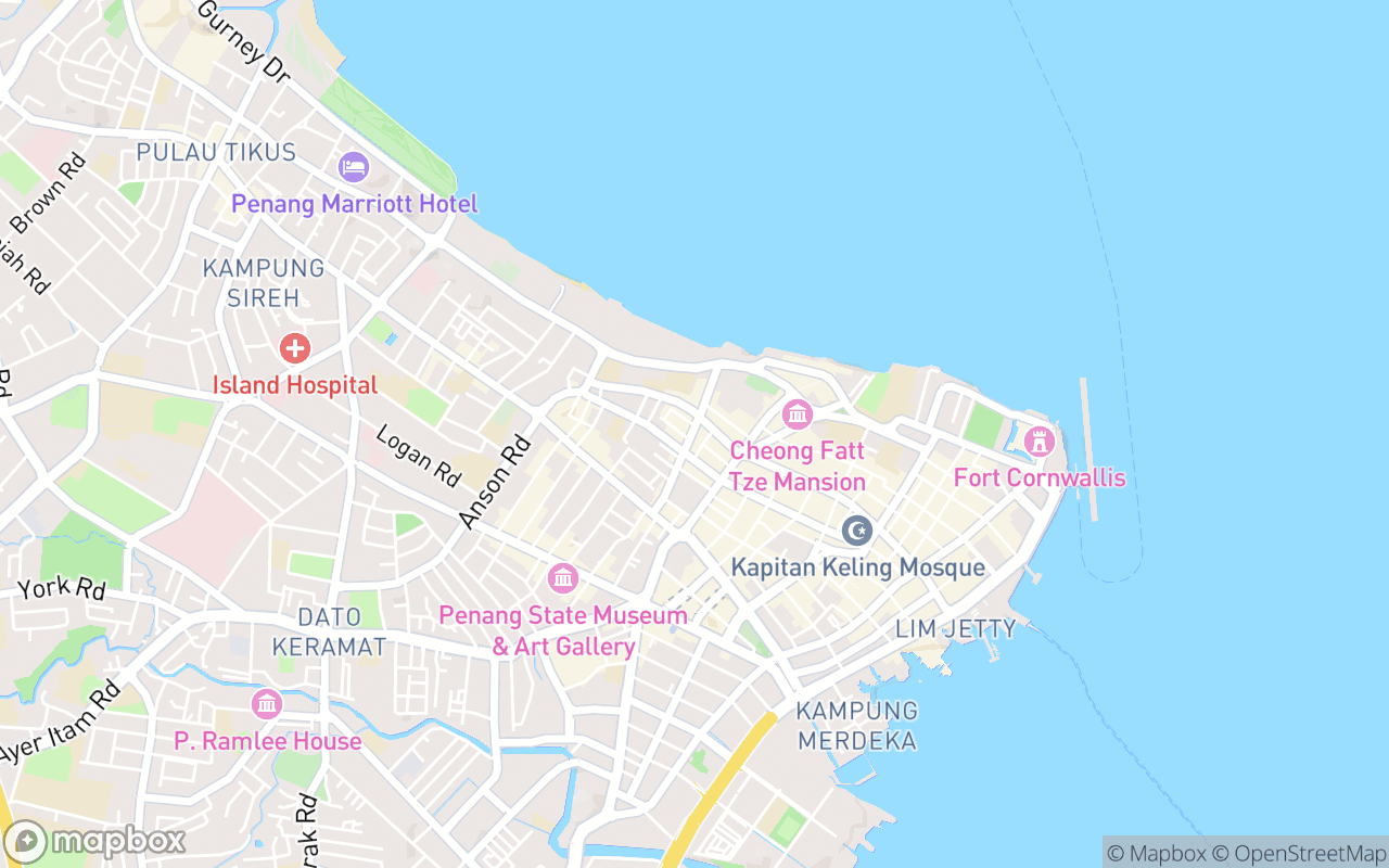 Map showing the location of Roti Canai Transfer Road