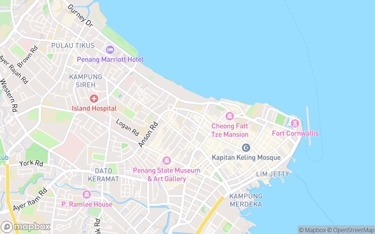 Map showing the location of Fook Cheow Cafe